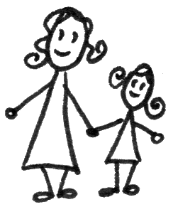 odrážka - máma a dcera