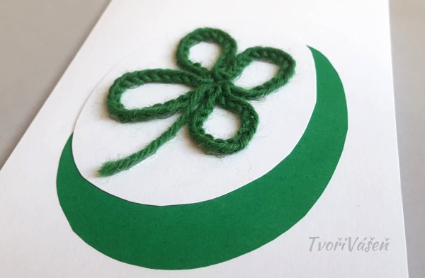 novoroční přání se čtyřlístkem