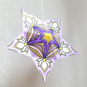 ukázka papírové 3D hvězdy